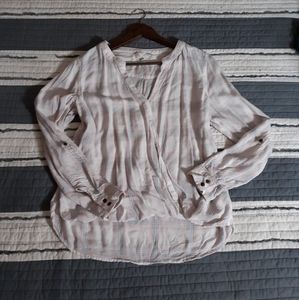 Pink Rose Flowy Shirt SzXLg